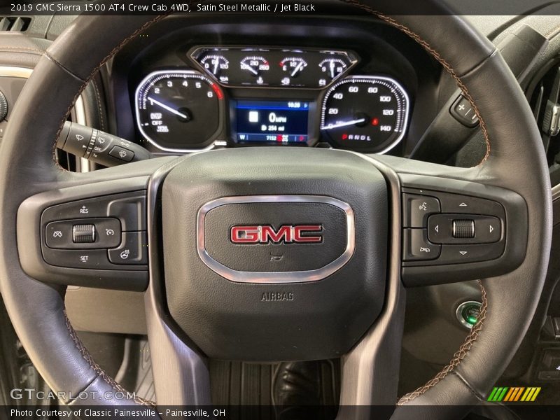 Satin Steel Metallic / Jet Black 2019 GMC Sierra 1500 AT4 Crew Cab 4WD