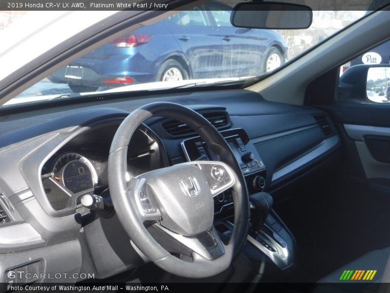 Platinum White Pearl / Ivory 2019 Honda CR-V LX AWD