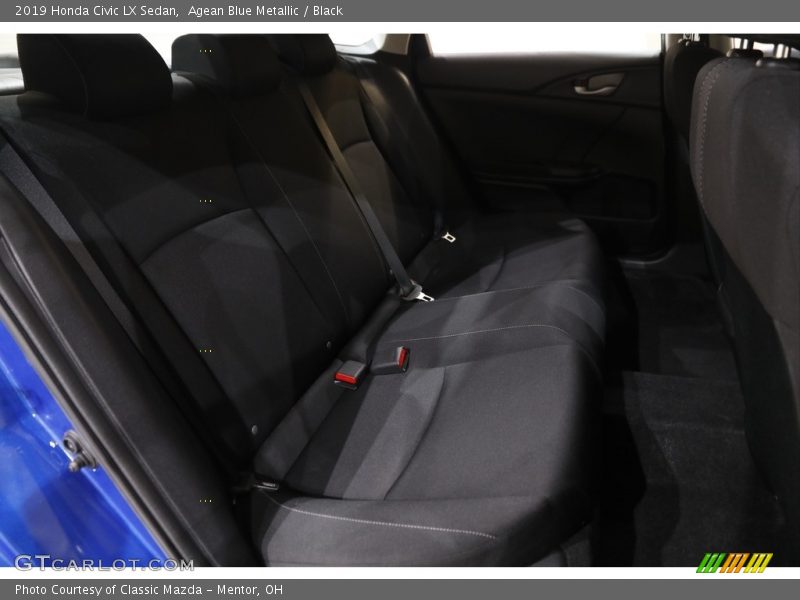 Agean Blue Metallic / Black 2019 Honda Civic LX Sedan