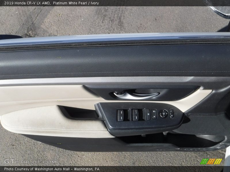 Platinum White Pearl / Ivory 2019 Honda CR-V LX AWD