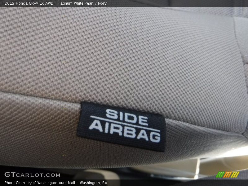 Platinum White Pearl / Ivory 2019 Honda CR-V LX AWD