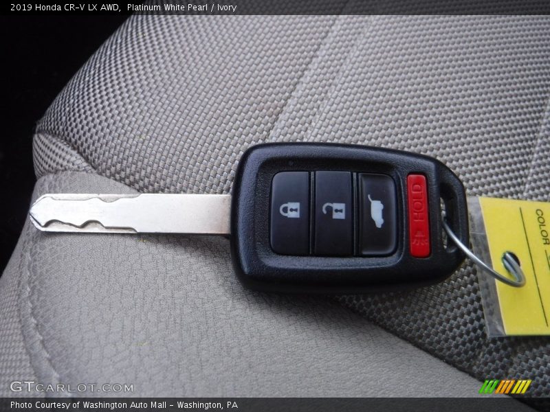 Platinum White Pearl / Ivory 2019 Honda CR-V LX AWD