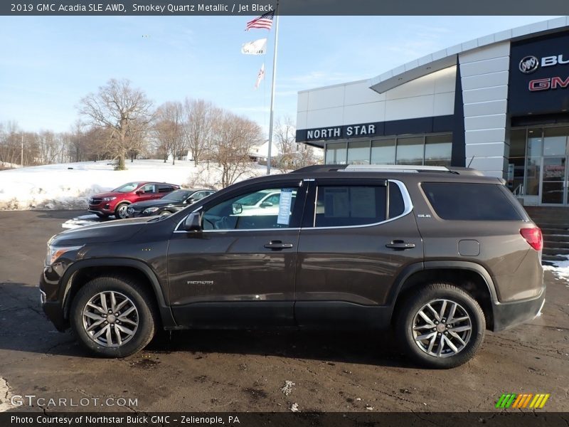 Smokey Quartz Metallic / Jet Black 2019 GMC Acadia SLE AWD