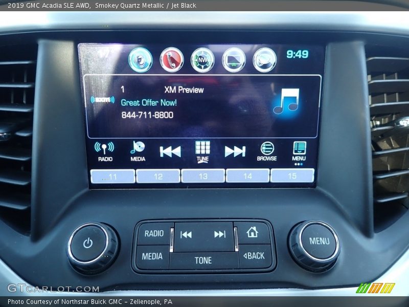 Smokey Quartz Metallic / Jet Black 2019 GMC Acadia SLE AWD