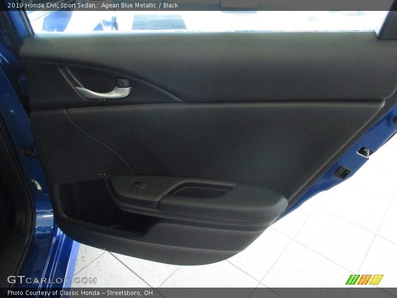 Agean Blue Metallic / Black 2019 Honda Civic Sport Sedan