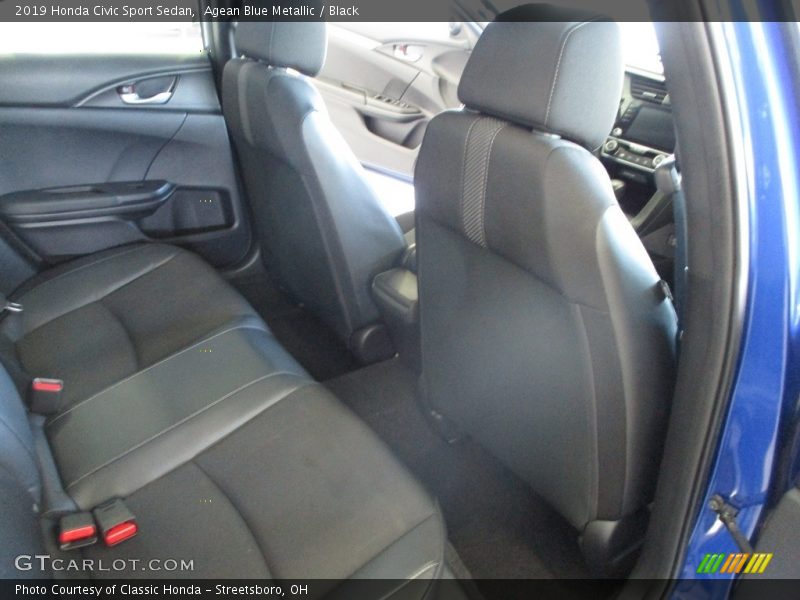 Agean Blue Metallic / Black 2019 Honda Civic Sport Sedan