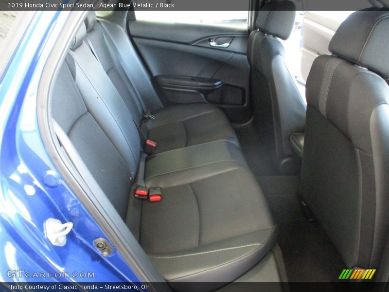 Agean Blue Metallic / Black 2019 Honda Civic Sport Sedan