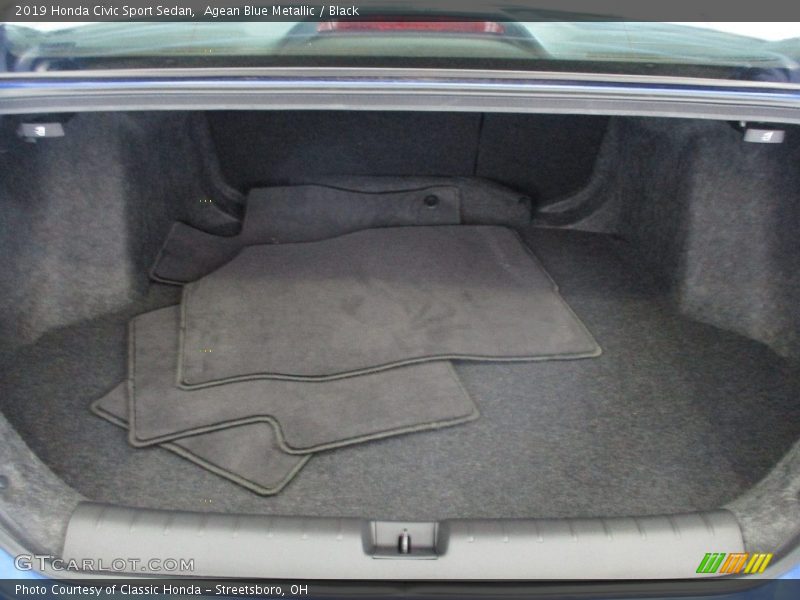 Agean Blue Metallic / Black 2019 Honda Civic Sport Sedan