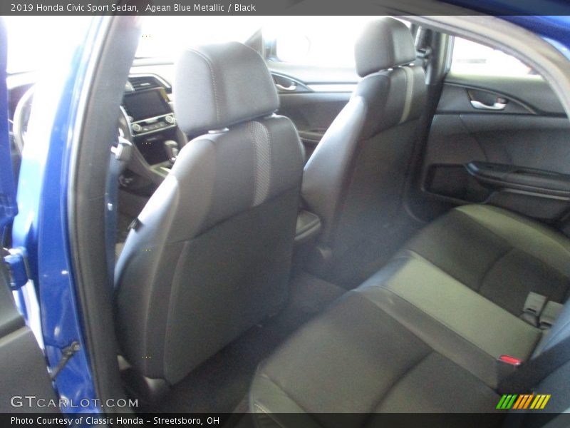 Agean Blue Metallic / Black 2019 Honda Civic Sport Sedan