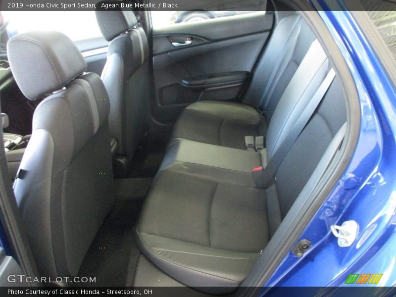 Agean Blue Metallic / Black 2019 Honda Civic Sport Sedan