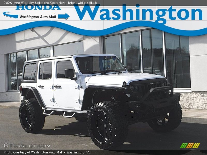 Bright White / Black 2020 Jeep Wrangler Unlimited Sport 4x4