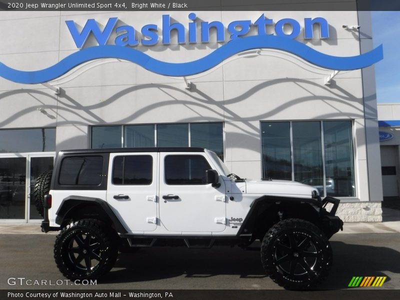 Bright White / Black 2020 Jeep Wrangler Unlimited Sport 4x4