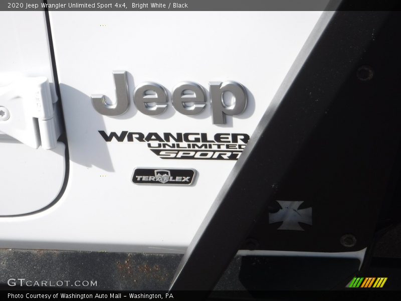 Bright White / Black 2020 Jeep Wrangler Unlimited Sport 4x4