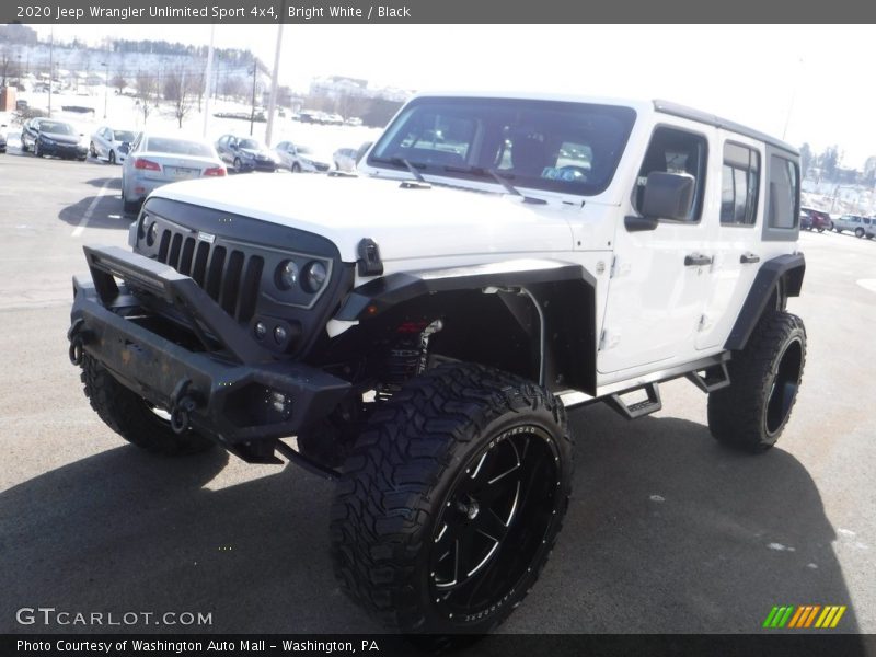 Bright White / Black 2020 Jeep Wrangler Unlimited Sport 4x4