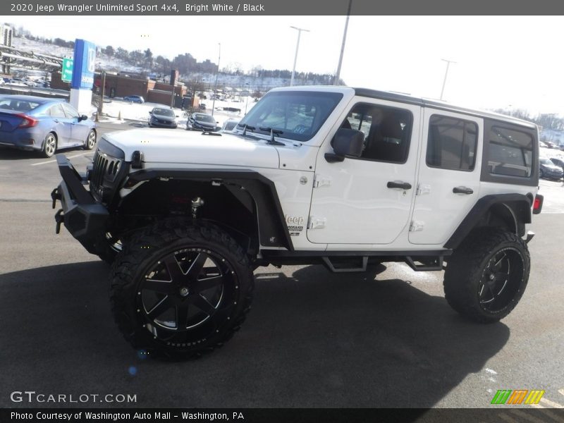 Bright White / Black 2020 Jeep Wrangler Unlimited Sport 4x4