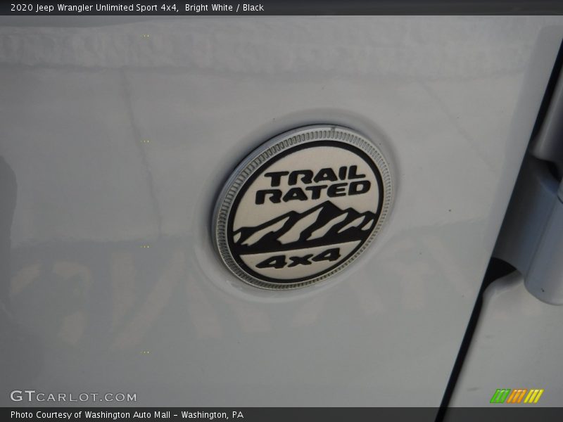 Bright White / Black 2020 Jeep Wrangler Unlimited Sport 4x4