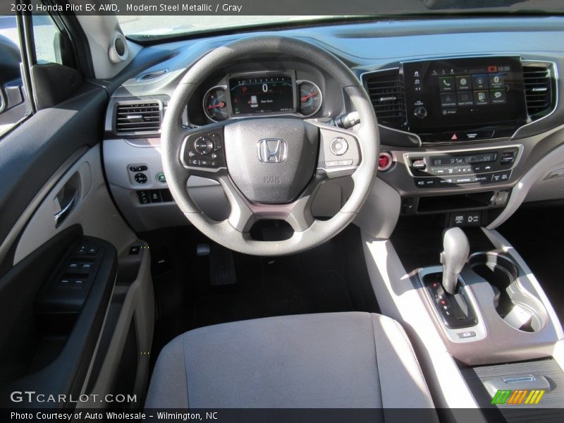 Modern Steel Metallic / Gray 2020 Honda Pilot EX AWD