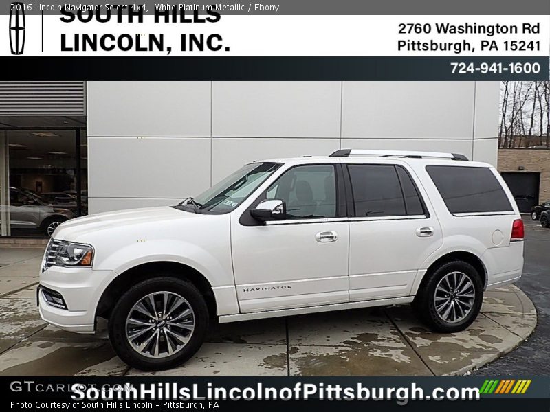 White Platinum Metallic / Ebony 2016 Lincoln Navigator Select 4x4