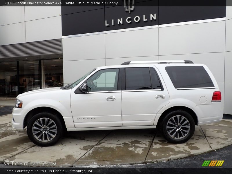  2016 Navigator Select 4x4 White Platinum Metallic