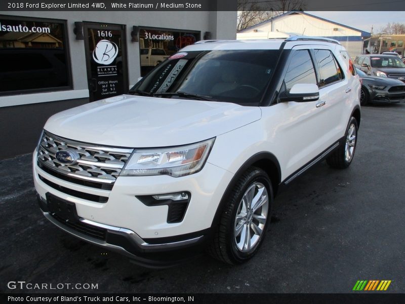 White Platinum / Medium Stone 2018 Ford Explorer Limited 4WD