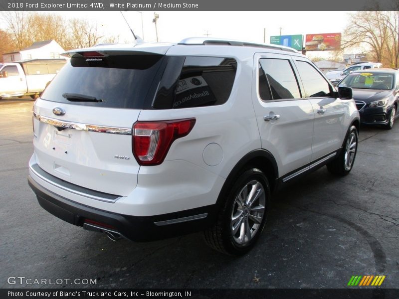 White Platinum / Medium Stone 2018 Ford Explorer Limited 4WD