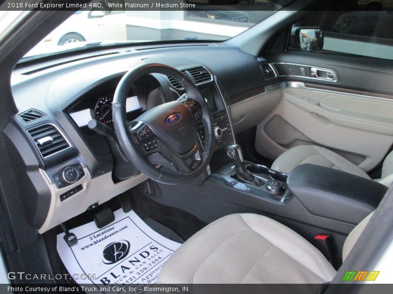 White Platinum / Medium Stone 2018 Ford Explorer Limited 4WD