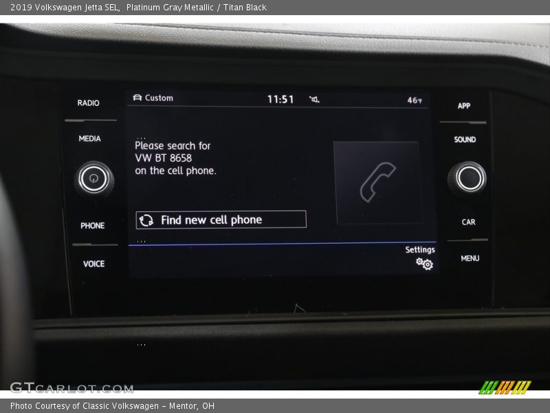 Platinum Gray Metallic / Titan Black 2019 Volkswagen Jetta SEL