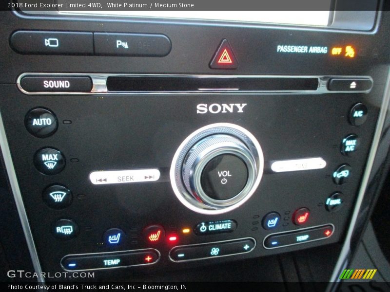 White Platinum / Medium Stone 2018 Ford Explorer Limited 4WD