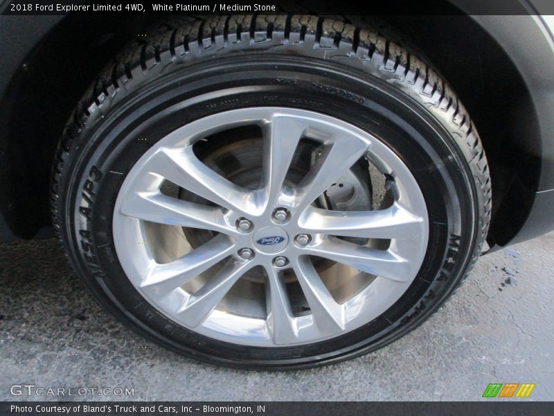 White Platinum / Medium Stone 2018 Ford Explorer Limited 4WD