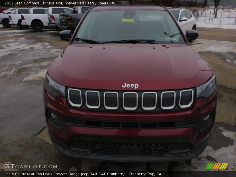 Velvet Red Pearl / Steel Gray 2022 Jeep Compass Latitude 4x4