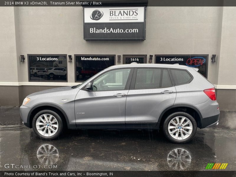 Titanium Silver Metallic / Black 2014 BMW X3 xDrive28i