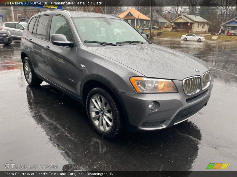 Titanium Silver Metallic / Black 2014 BMW X3 xDrive28i