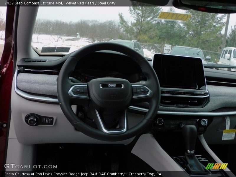 Velvet Red Pearl / Steel Gray 2022 Jeep Compass Latitude 4x4