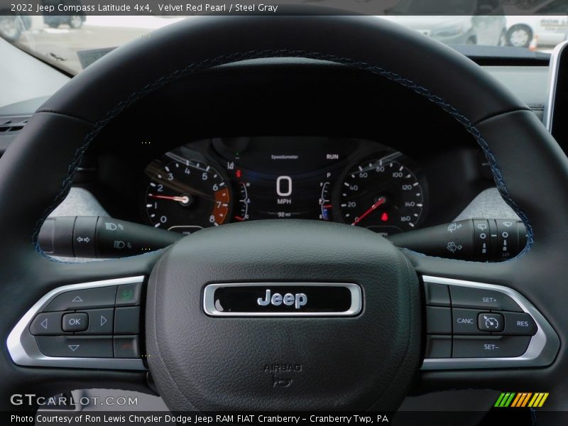 Velvet Red Pearl / Steel Gray 2022 Jeep Compass Latitude 4x4