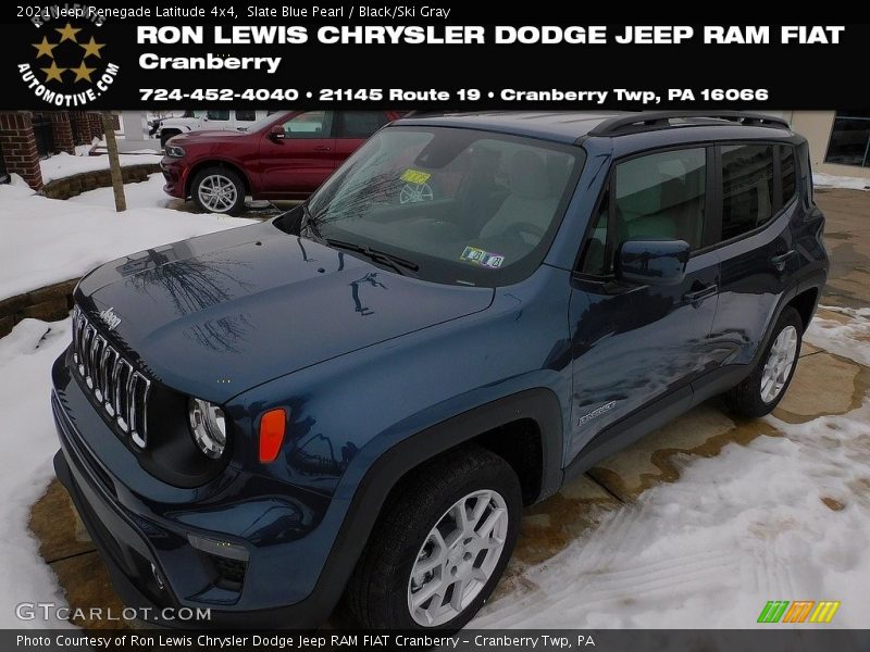 Slate Blue Pearl / Black/Ski Gray 2021 Jeep Renegade Latitude 4x4
