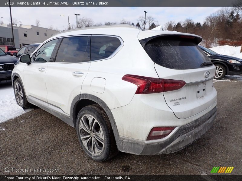 Quartz White / Black 2019 Hyundai Santa Fe Limited AWD