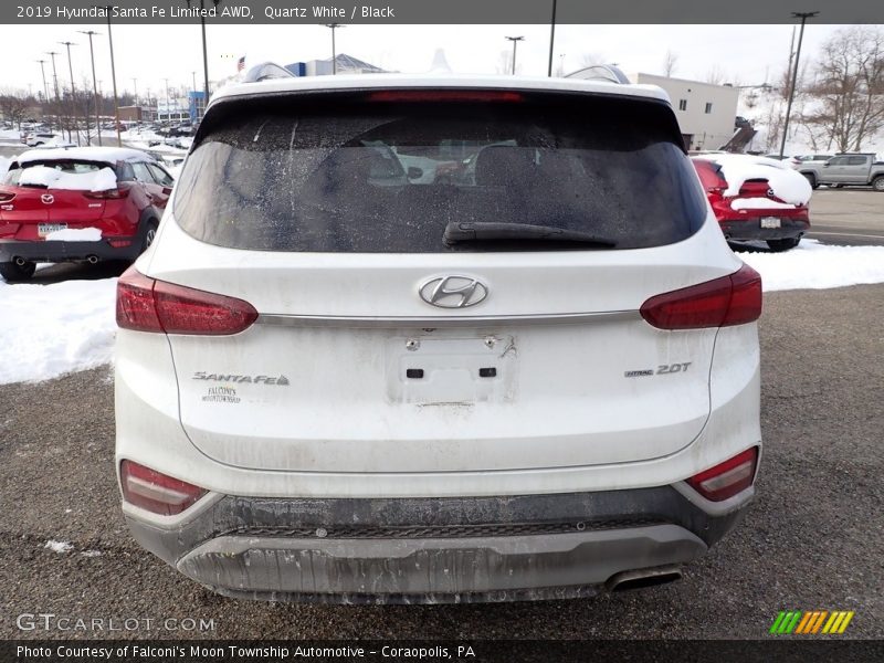 Quartz White / Black 2019 Hyundai Santa Fe Limited AWD