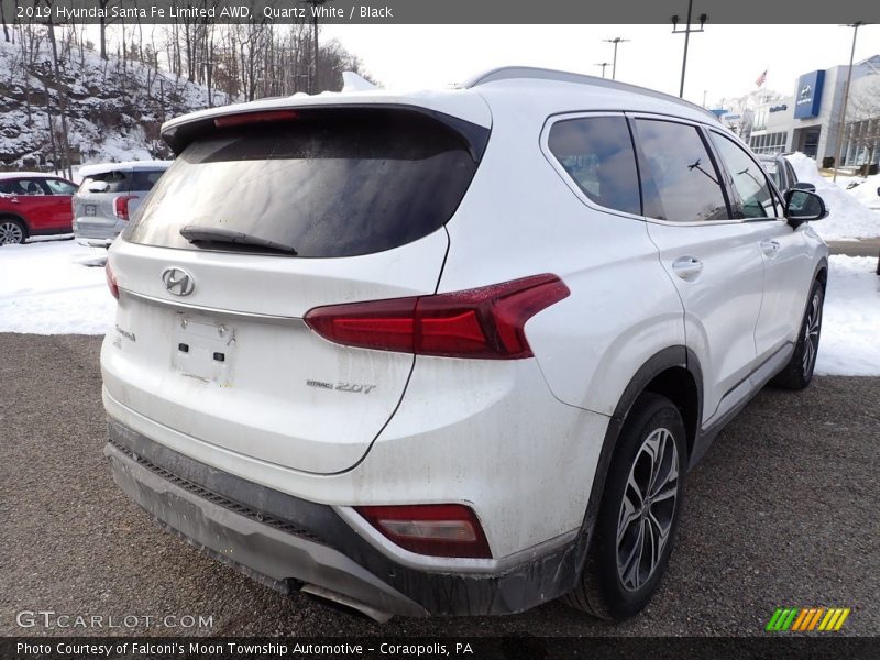 Quartz White / Black 2019 Hyundai Santa Fe Limited AWD