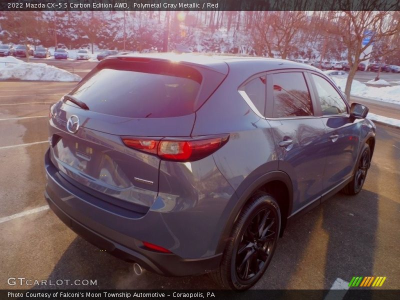Polymetal Gray Metallic / Red 2022 Mazda CX-5 S Carbon Edition AWD