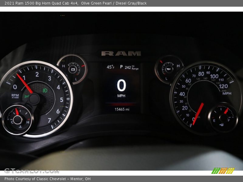 Olive Green Pearl / Diesel Gray/Black 2021 Ram 1500 Big Horn Quad Cab 4x4