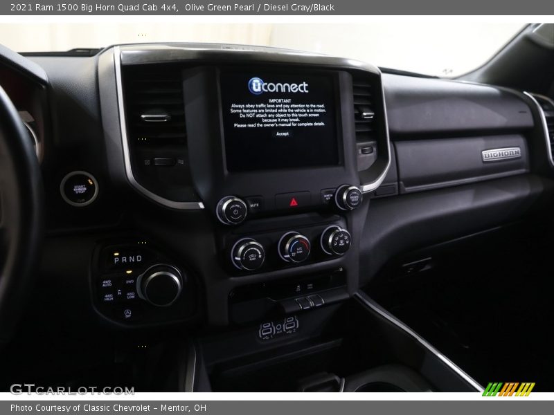 Olive Green Pearl / Diesel Gray/Black 2021 Ram 1500 Big Horn Quad Cab 4x4