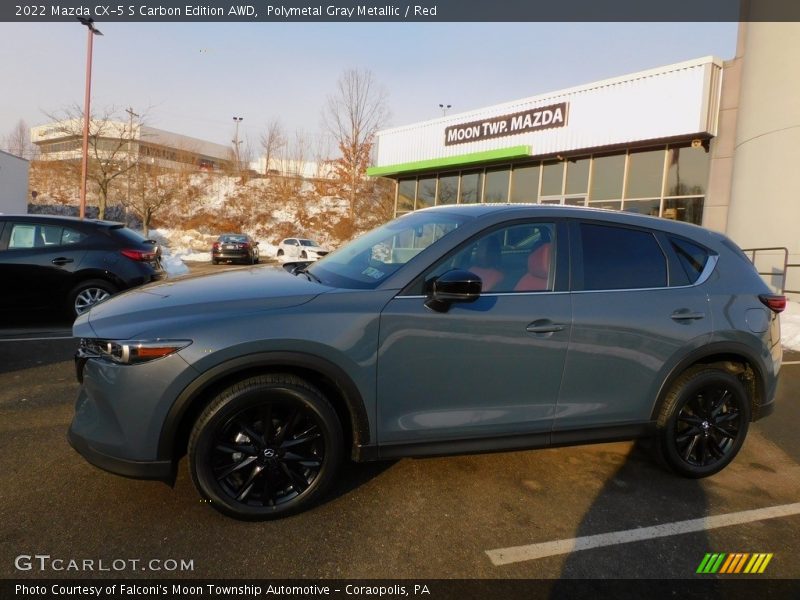 Polymetal Gray Metallic / Red 2022 Mazda CX-5 S Carbon Edition AWD