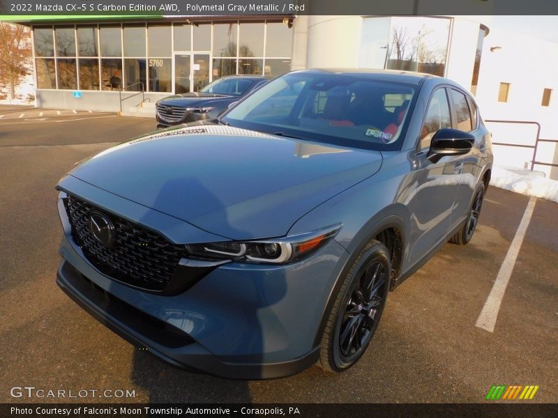 Polymetal Gray Metallic / Red 2022 Mazda CX-5 S Carbon Edition AWD