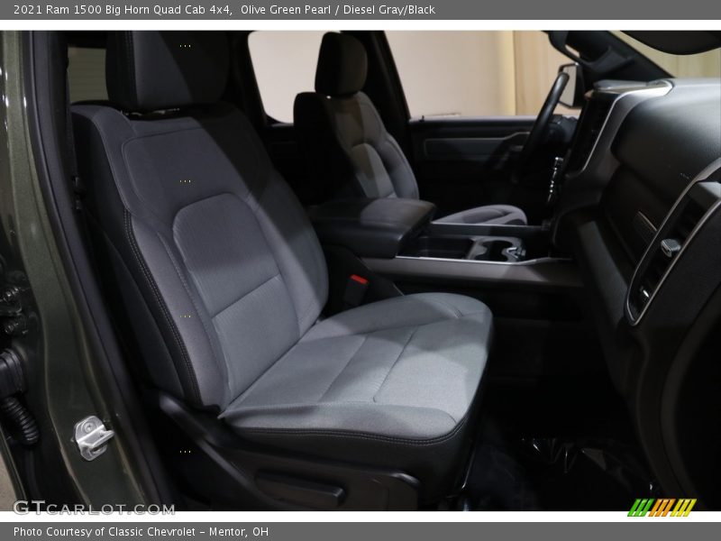 Olive Green Pearl / Diesel Gray/Black 2021 Ram 1500 Big Horn Quad Cab 4x4