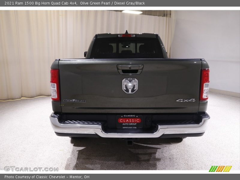 Olive Green Pearl / Diesel Gray/Black 2021 Ram 1500 Big Horn Quad Cab 4x4