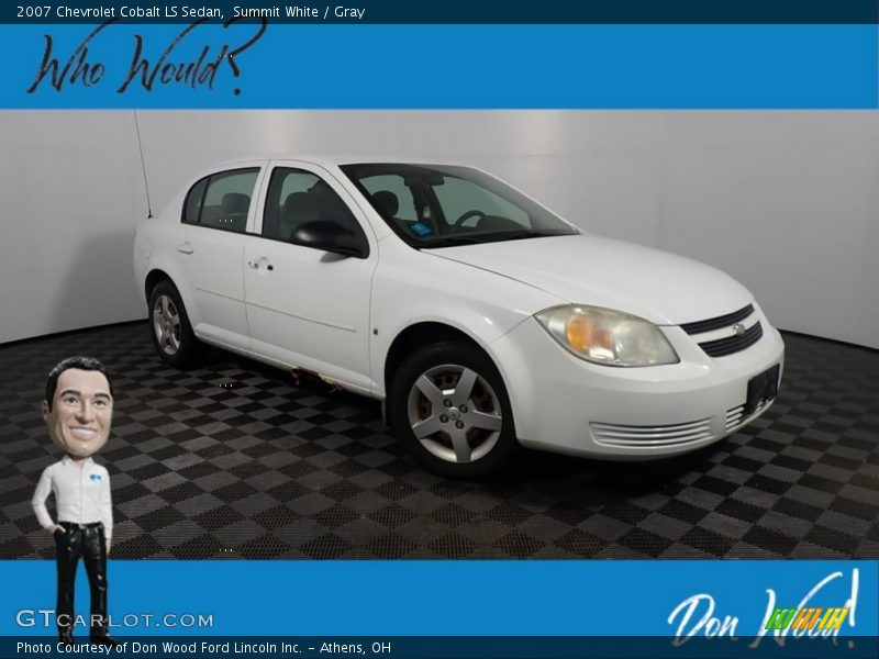 Summit White / Gray 2007 Chevrolet Cobalt LS Sedan