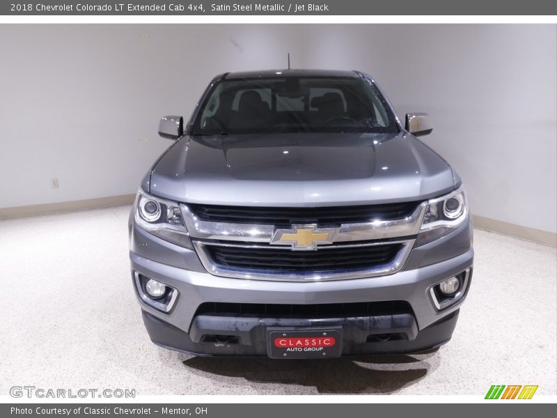 Satin Steel Metallic / Jet Black 2018 Chevrolet Colorado LT Extended Cab 4x4