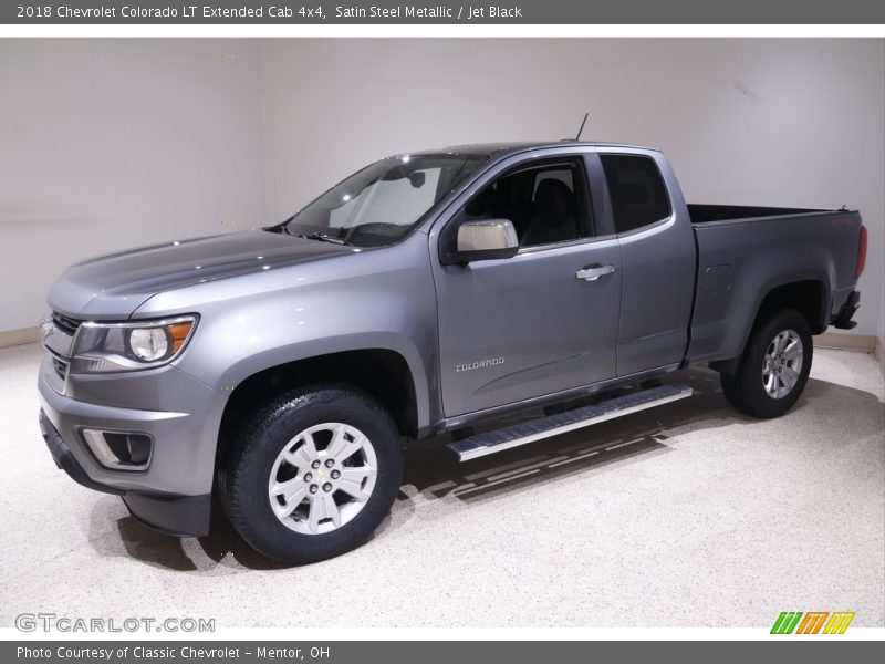 Satin Steel Metallic / Jet Black 2018 Chevrolet Colorado LT Extended Cab 4x4