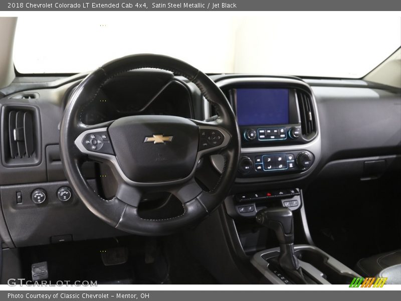 Satin Steel Metallic / Jet Black 2018 Chevrolet Colorado LT Extended Cab 4x4
