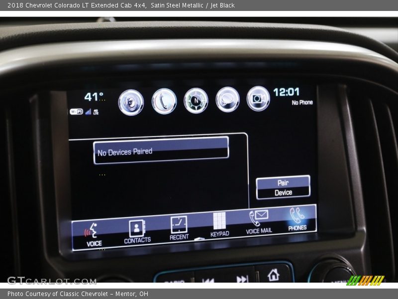 Satin Steel Metallic / Jet Black 2018 Chevrolet Colorado LT Extended Cab 4x4